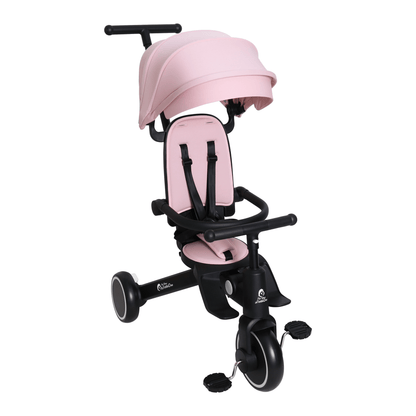 Foryourlittleone Xplor 6 in 1 Foldable Trike - Pastel Pink (10m-5y) - Glamorous Boutique
