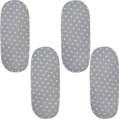 Moses Basket Jersey Fitted Sheet 100% Cotton - Pack Of 4 - Glamorous Boutique