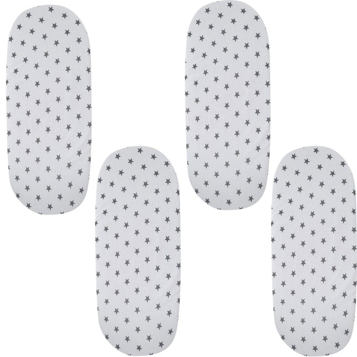 Moses Basket Jersey Fitted Sheet 100% Cotton - Pack Of 4 - Glamorous Boutique