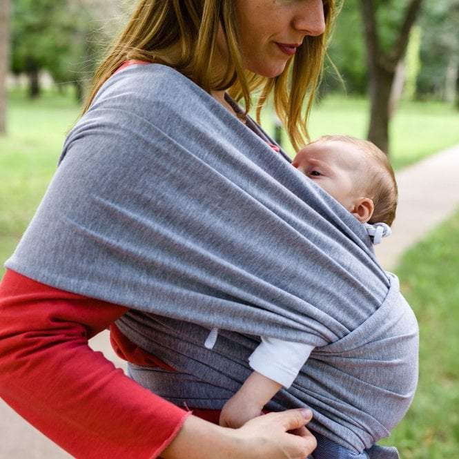Organic Baby Wrap Carrier - Grey Melange - Glamorous Boutique