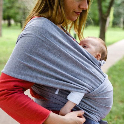 Organic Baby Wrap Carrier - Grey Melange - Glamorous Boutique