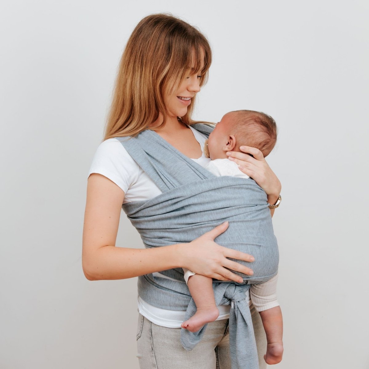 Organic Baby Wrap Carrier - Grey Melange - Glamorous Boutique