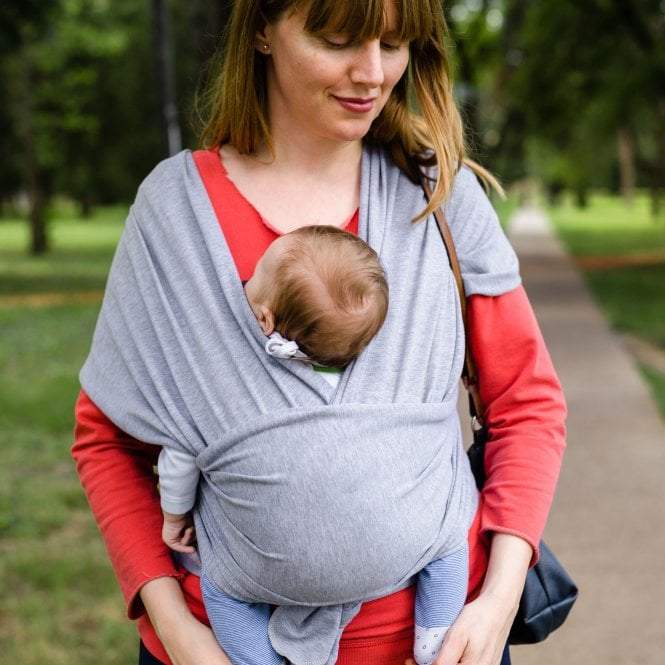 Organic Baby Wrap Carrier - Grey Melange - Glamorous Boutique