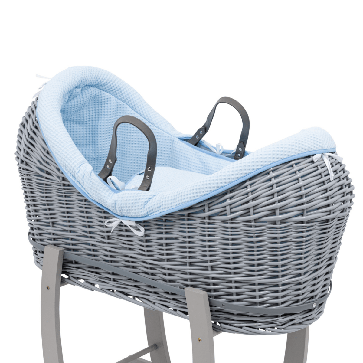 Pod Blue Waffle Moses Basket Bedding Set - Glamorous Boutique