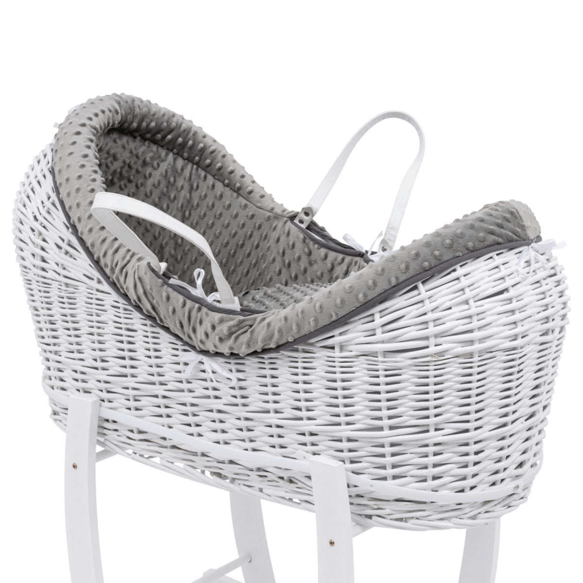Pod Grey Dimple Moses Basket Bedding Set - Glamorous Boutique