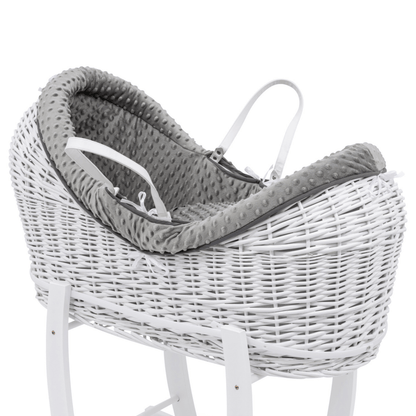 Pod Grey Dimple Moses Basket Bedding Set - Glamorous Boutique