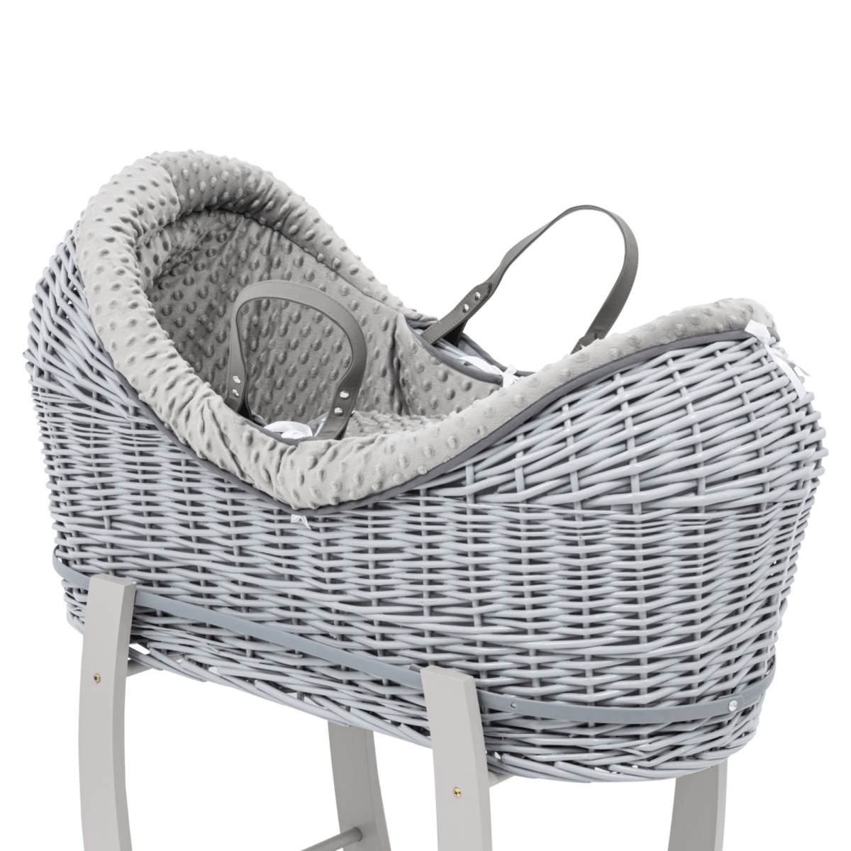 Pod Grey Dimple Moses Basket Bedding Set - Glamorous Boutique