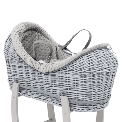 Pod Grey Dimple Moses Basket Bedding Set - Glamorous Boutique