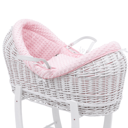 Pod Pink Dimple Moses Basket Bedding Set - Glamorous Boutique