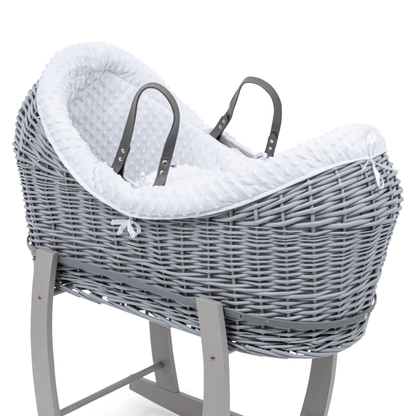 Pod White Dimple Moses Basket Bedding Set - Glamorous Boutique