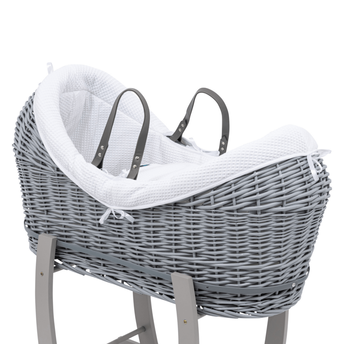 Pod White Waffle Moses Basket Bedding Set - Glamorous Boutique