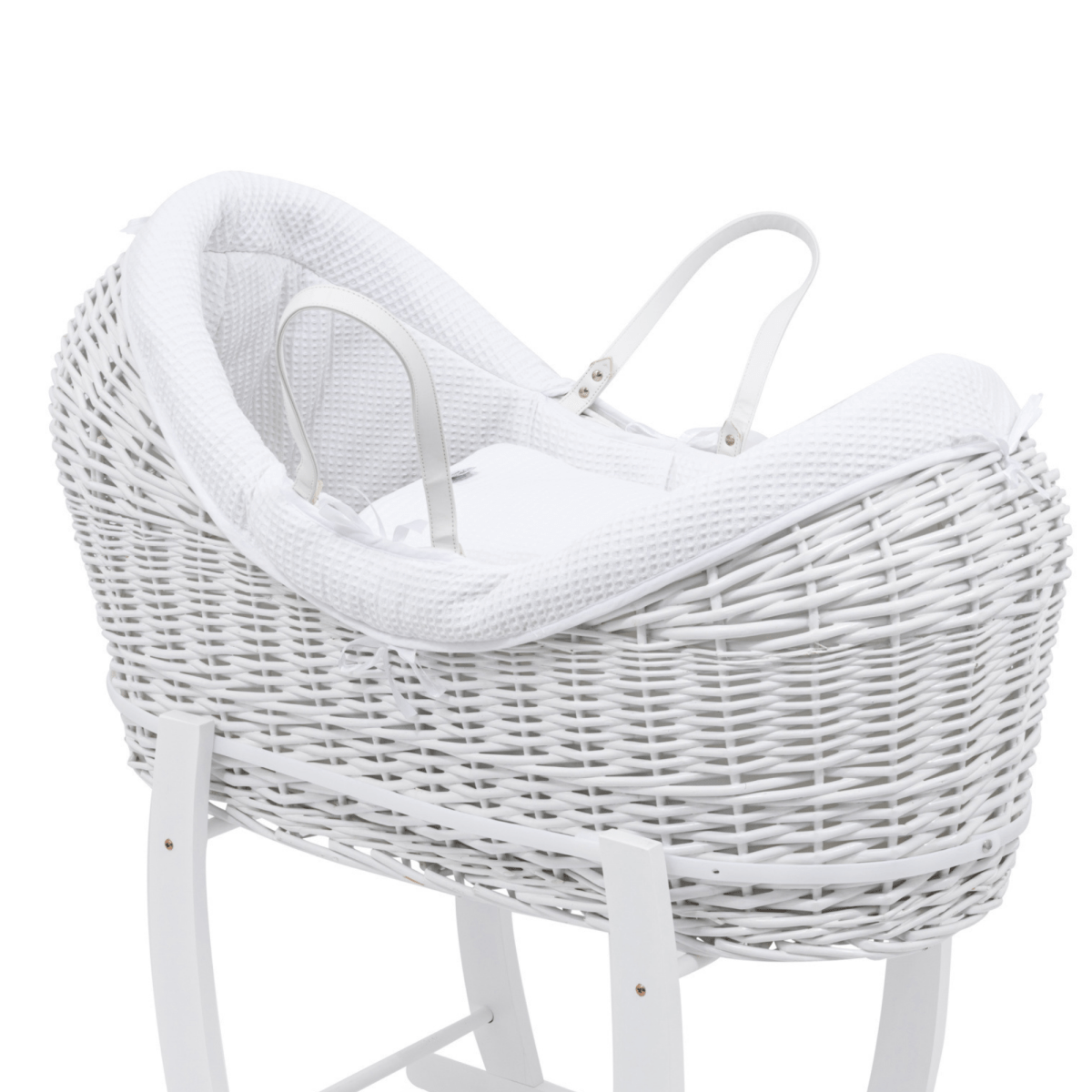 Pod White Waffle Moses Basket Bedding Set - Glamorous Boutique