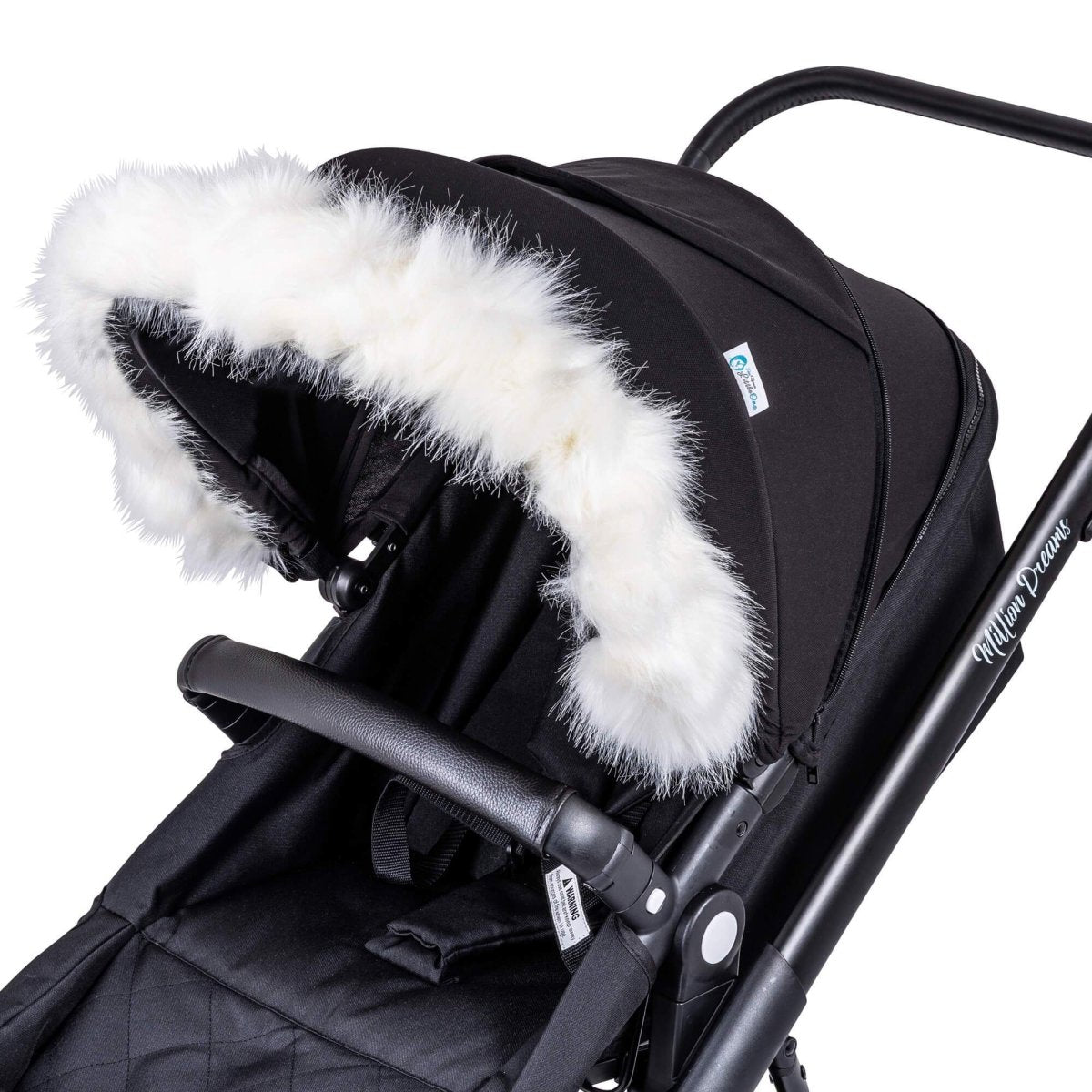 Pram Fur Hood Trim Attachment for Pushchair - Glamorous Boutique