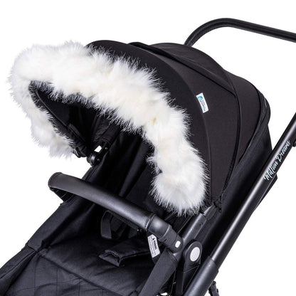 Pram Fur Hood Trim Attachment for Pushchair - Glamorous Boutique