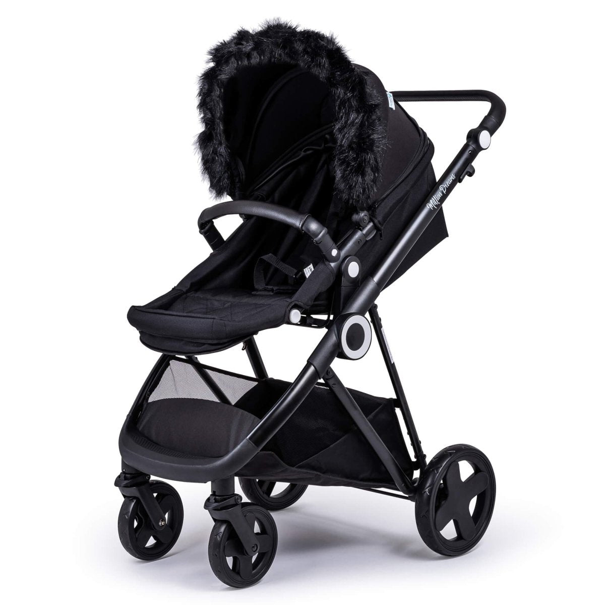 Pram Fur Hood Trim Attachment for Pushchair - Glamorous Boutique