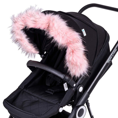 Pram Fur Hood Trim Attachment for Pushchair - Glamorous Boutique