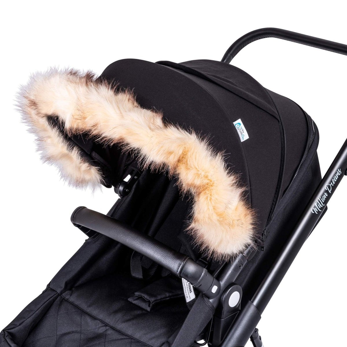 Pram Fur Hood Trim Attachment for Pushchair - Glamorous Boutique