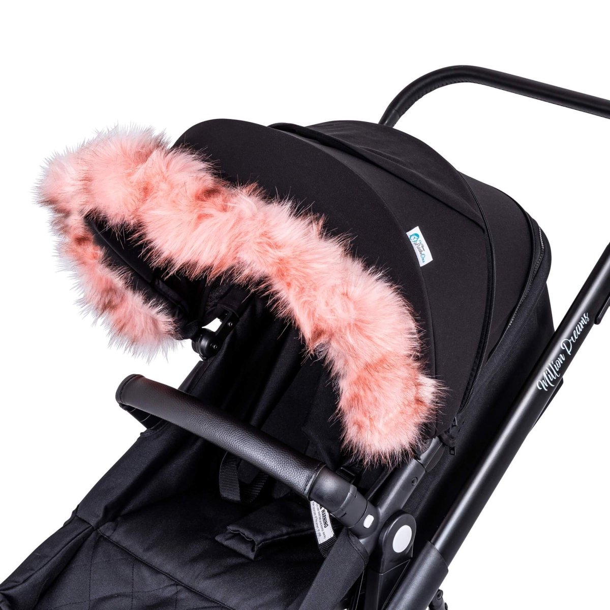 Pram Fur Hood Trim Attachment for Pushchair - Glamorous Boutique