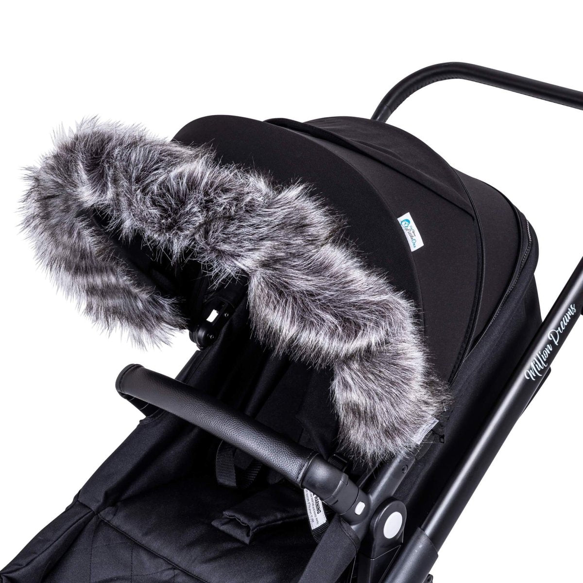 Pram Fur Hood Trim Attachment for Pushchair - Glamorous Boutique