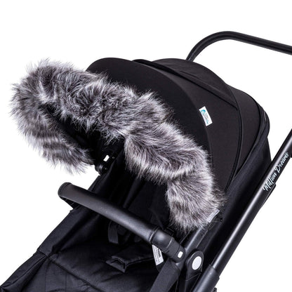 Pram Fur Hood Trim Attachment for Pushchair - Glamorous Boutique