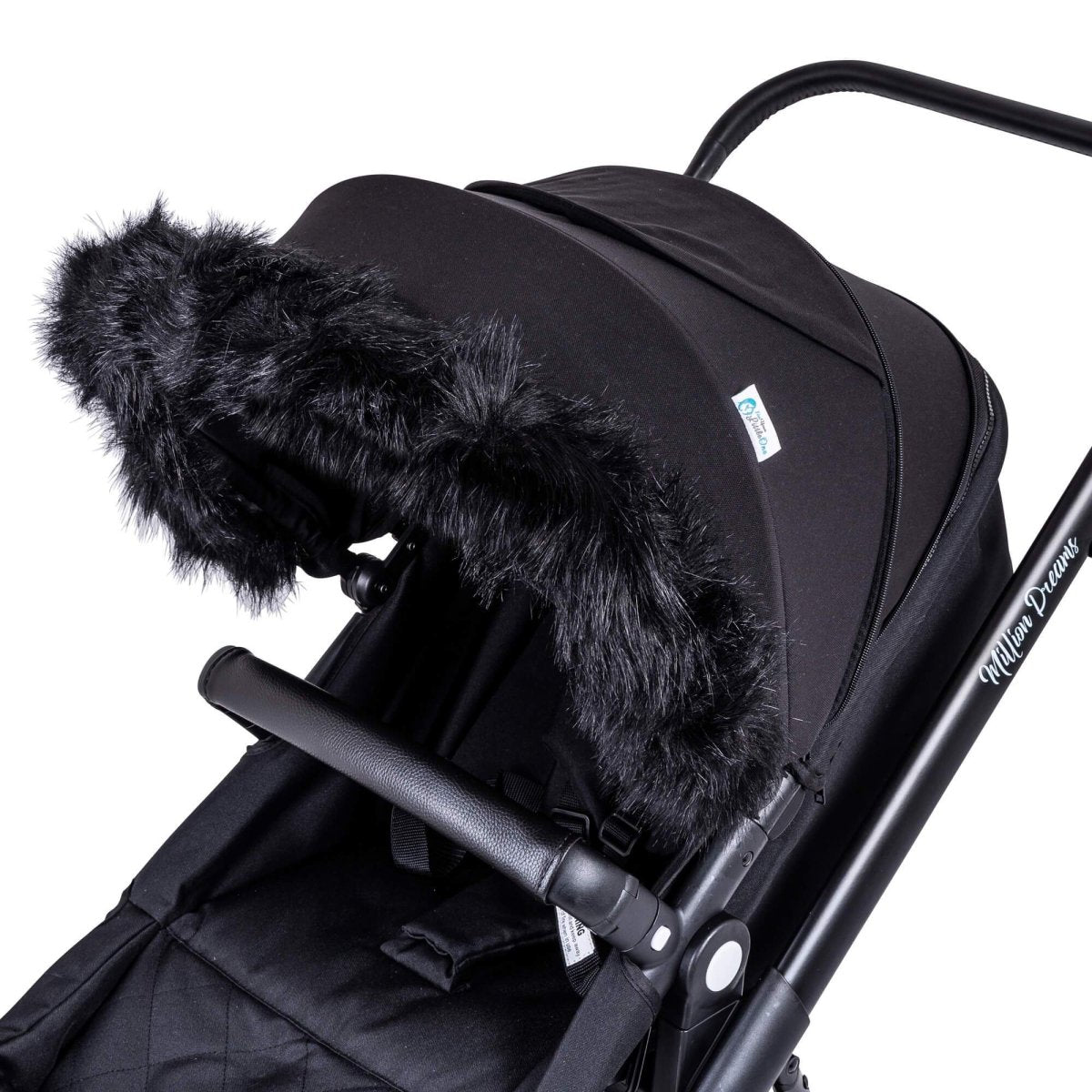 Pram Fur Hood Trim Attachment for Pushchair - Glamorous Boutique