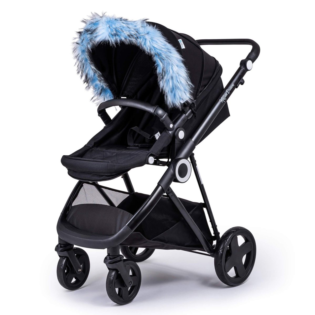 Pram Fur Hood Trim Attachment for Pushchair - Glamorous Boutique