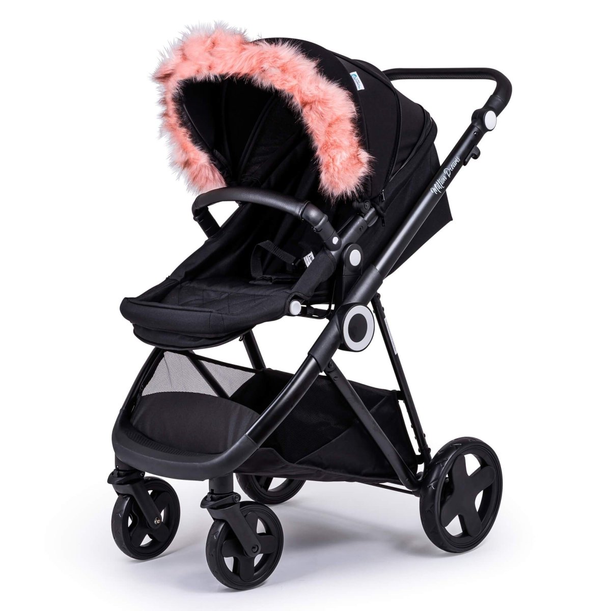 Pram Fur Hood Trim Attachment for Pushchair - Glamorous Boutique