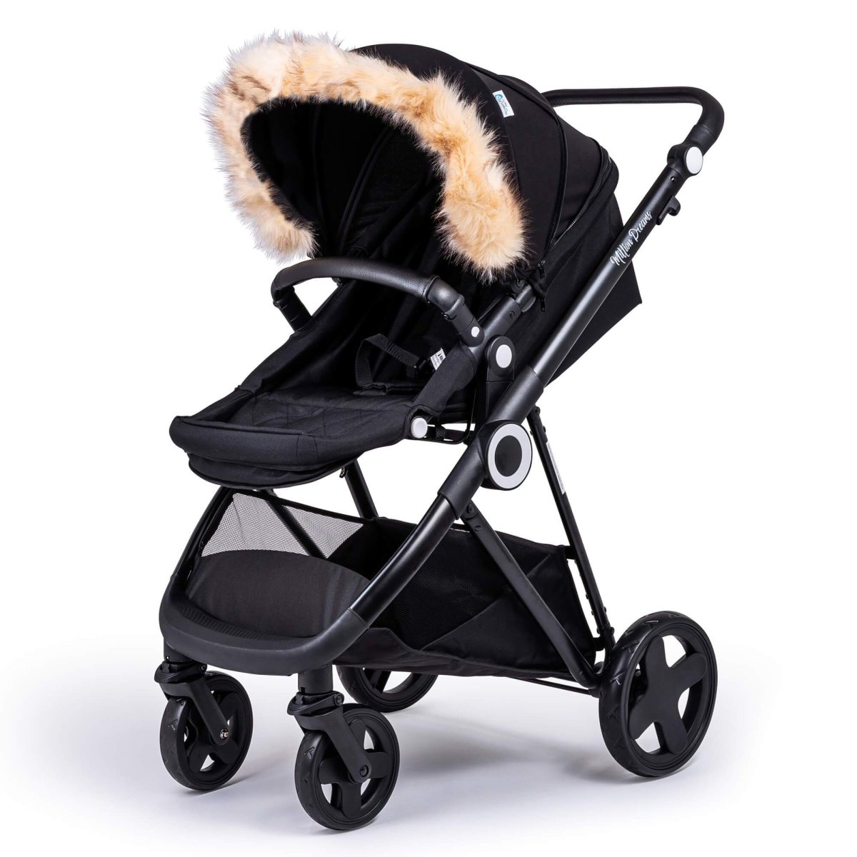 Pram Fur Hood Trim Attachment for Pushchair - Glamorous Boutique