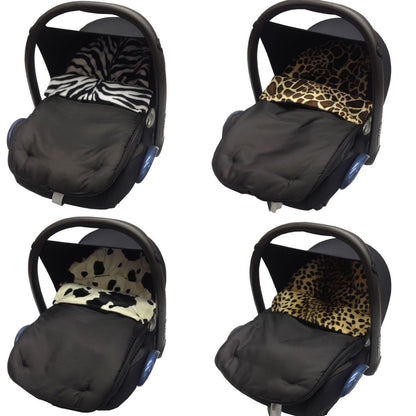 Universal Animal Print Car Seat Footmuff / Cosy Toes - Fits All 3 And 5 Point Harnesses - Fits All Models - Glamorous Boutique
