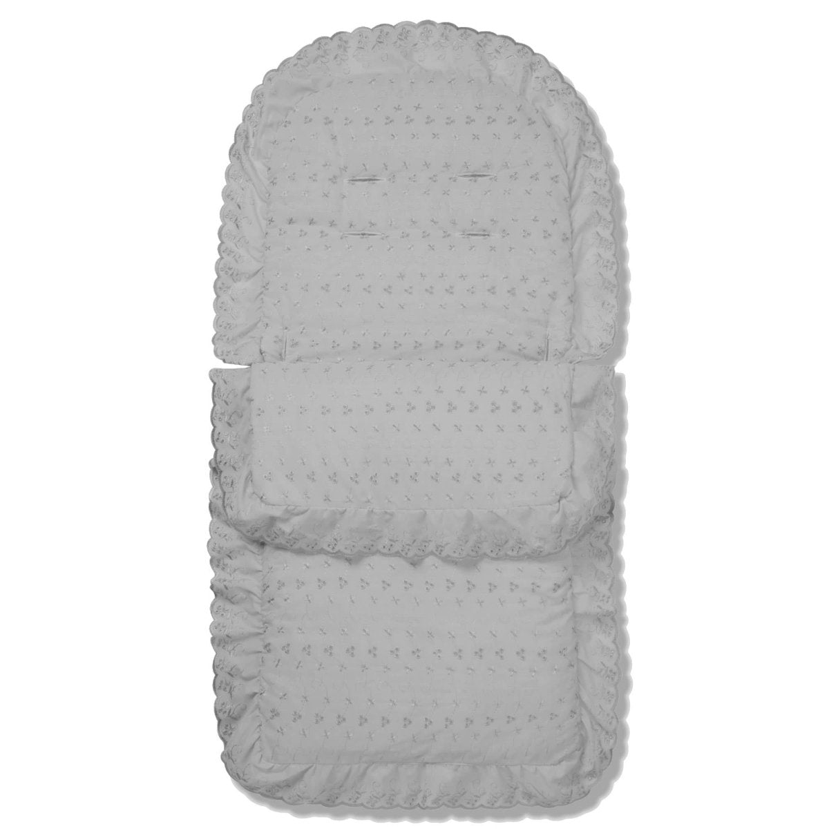 Universal Broderie Anglaise Pushchair Footmuff / Cosy Toes - Fits All Pushchairs / Prams And Buggies - Glamorous Boutique