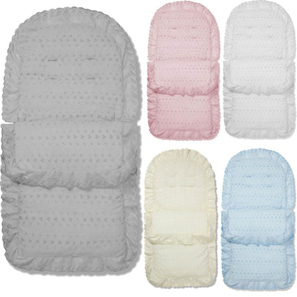 Universal Broderie Anglaise Pushchair Footmuff / Cosy Toes - Fits All Pushchairs / Prams And Buggies - Glamorous Boutique