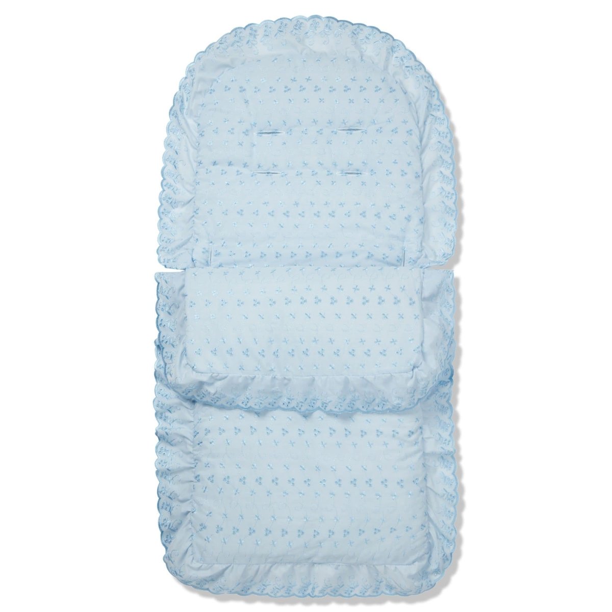 Universal Broderie Anglaise Pushchair Footmuff / Cosy Toes - Fits All Pushchairs / Prams And Buggies - Glamorous Boutique