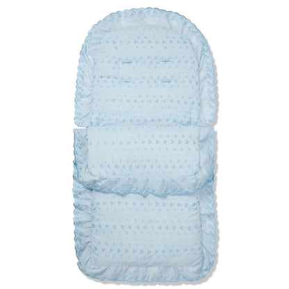Universal Broderie Anglaise Pushchair Footmuff / Cosy Toes - Fits All Pushchairs / Prams And Buggies - Glamorous Boutique