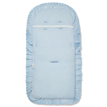 Universal Broderie Anglaise Pushchair Footmuff / Cosy Toes - Fits All Pushchairs / Prams And Buggies - Glamorous Boutique