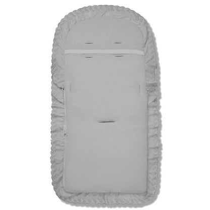 Universal Broderie Anglaise Pushchair Footmuff / Cosy Toes - Fits All Pushchairs / Prams And Buggies - Glamorous Boutique