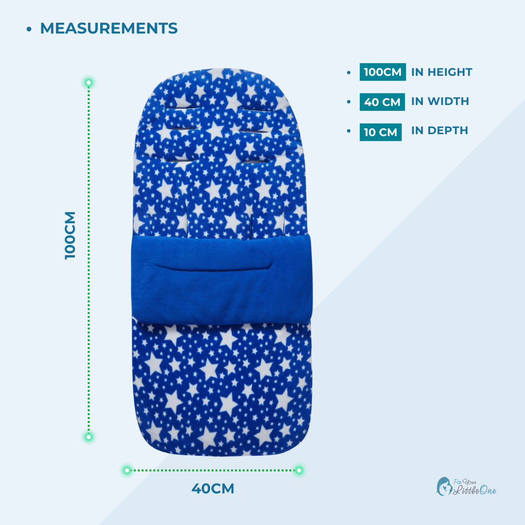 Universal Fleece Pushchair Footmuff / Cosy Toes - Fits All Pushchairs / Prams And Buggies - Glamorous Boutique