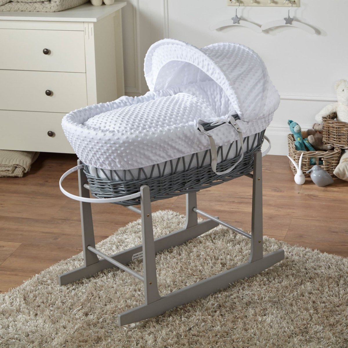 Wicker Baby Moses Basket With Stand - Glamorous Boutique