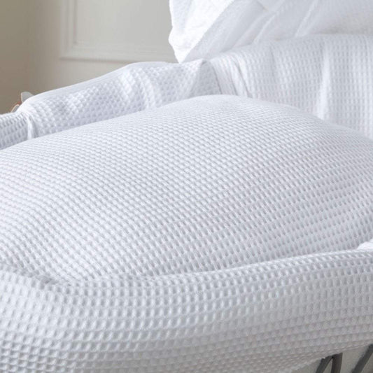 White Waffle Moses Basket Bedding Set - Glamorous Boutique