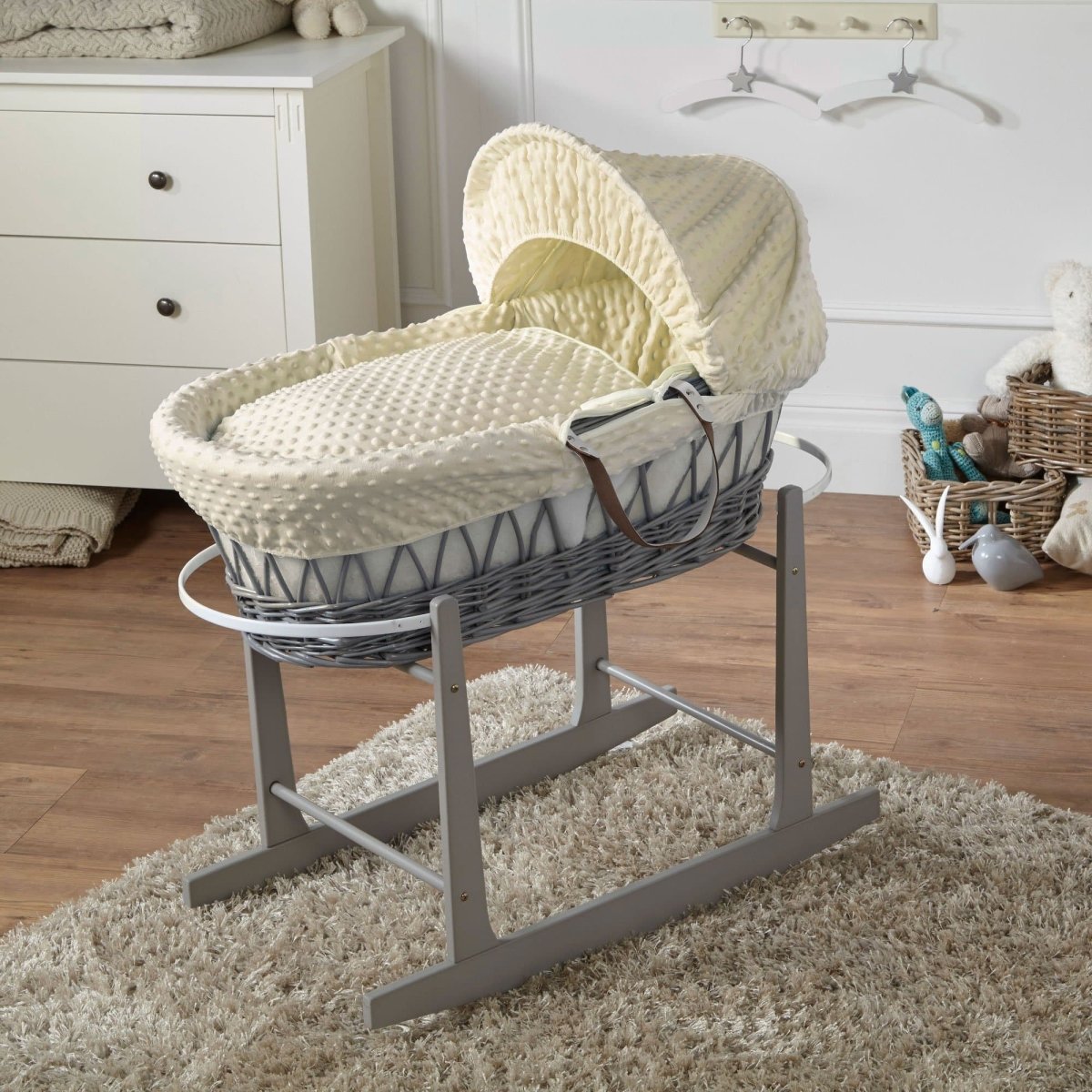 Wicker Baby Moses Basket With Stand - Glamorous Boutique