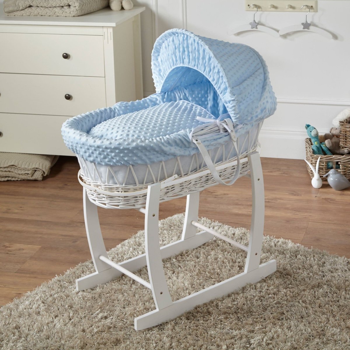 Wicker Baby Moses Basket With Stand - Glamorous Boutique