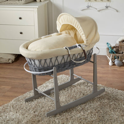Wicker Baby Moses Basket With Stand - Glamorous Boutique