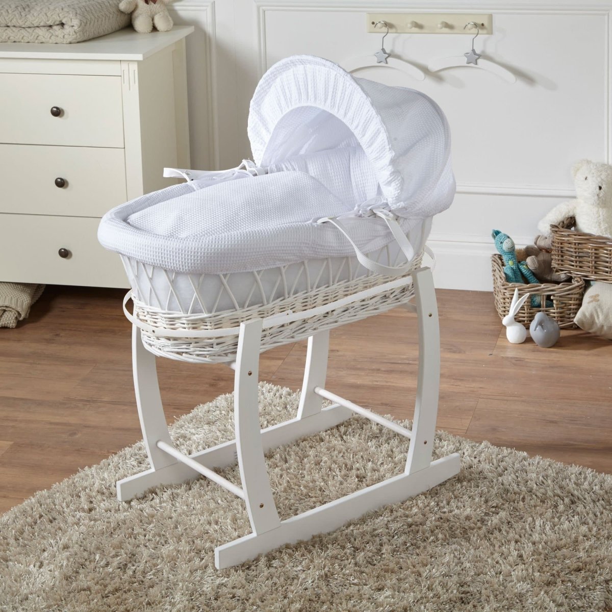 Wicker Baby Moses Basket With Stand - Glamorous Boutique