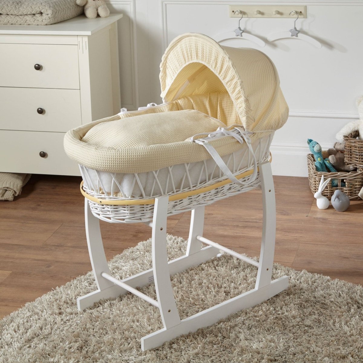 Wicker Baby Moses Basket With Stand - Glamorous Boutique