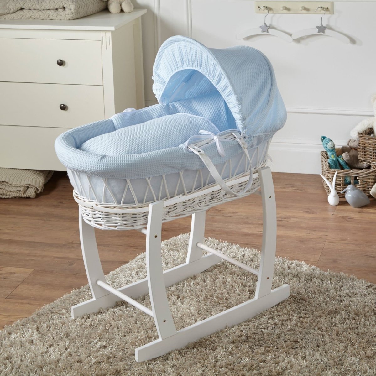 Wicker Baby Moses Basket With Stand - Glamorous Boutique