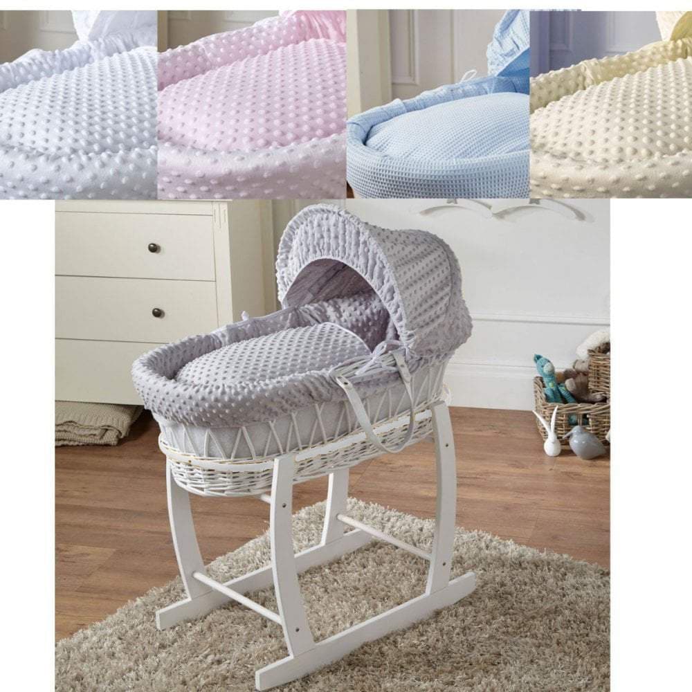 Wicker Baby Moses Basket With Stand - Glamorous Boutique
