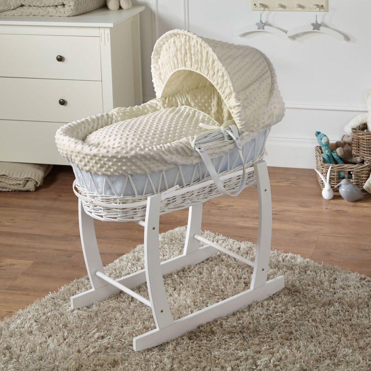 Wicker Baby Moses Basket With Stand - Glamorous Boutique