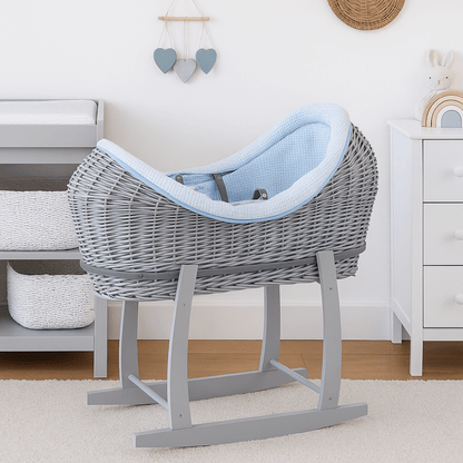 Wicker Deluxe Pod Baby Moses Basket With Stand - Glamorous Boutique
