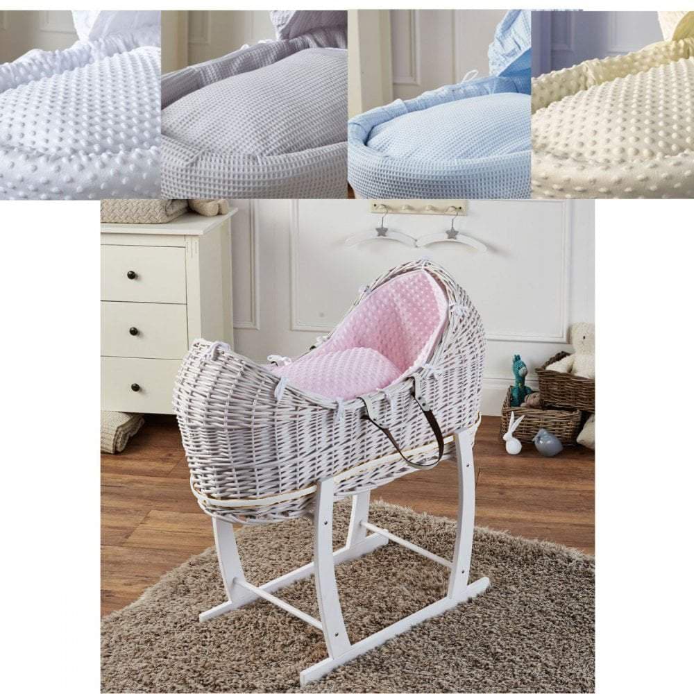 Wicker Deluxe Pod Baby Moses Basket With Stand - Glamorous Boutique