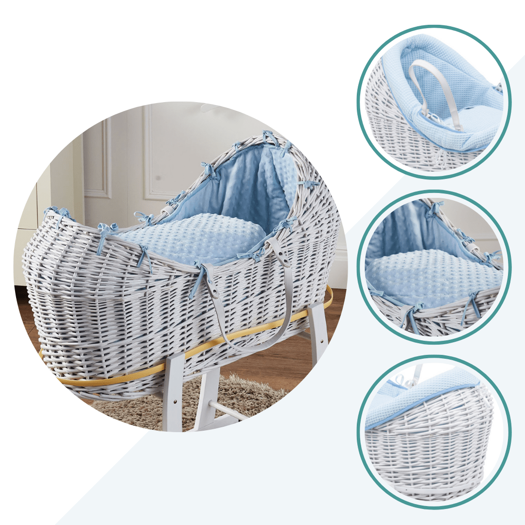 Wicker Pod Baby Deluxe Moses Basket - Glamorous Boutique